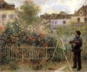 renoir, Monet Painting in His Garden Argenteuil